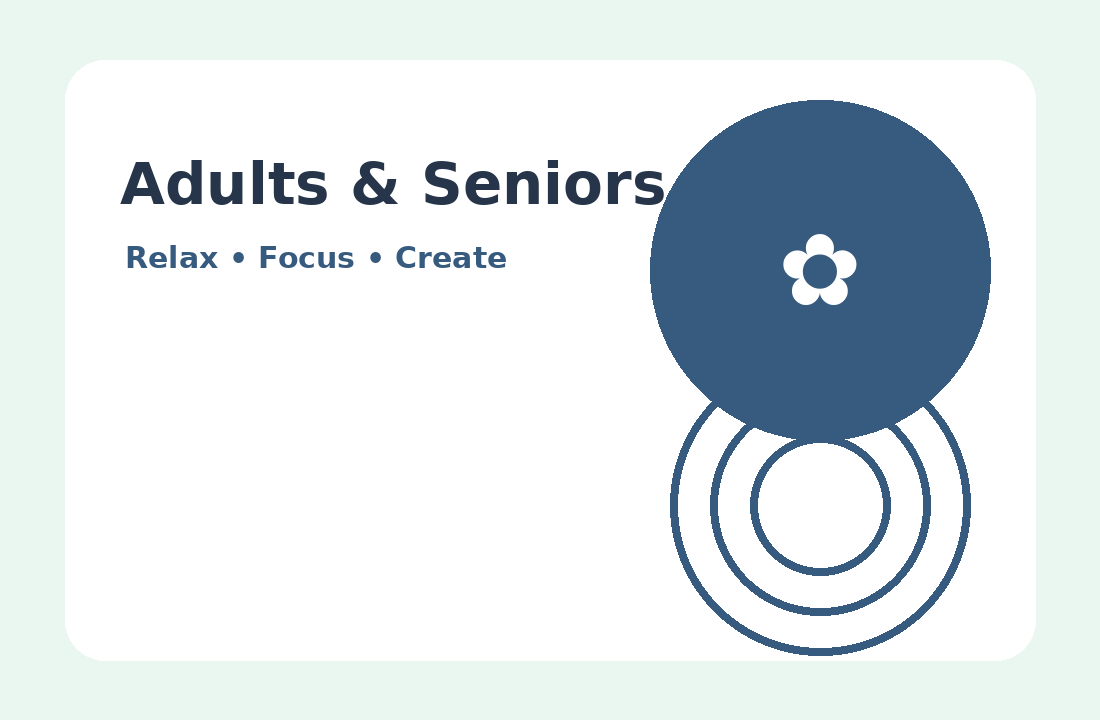 Adult and senior coloring books